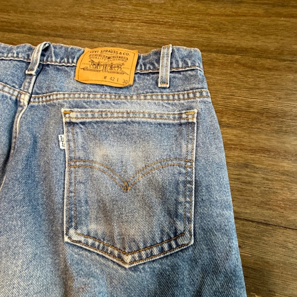 Vintage 80s-90s Levi's White Tab Jeans Mens 42x30 (Fits 40x30) Factory 585 USA